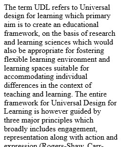 Universal design for learning and its impact on the children